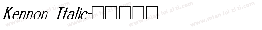 Kennon Italic字体转换